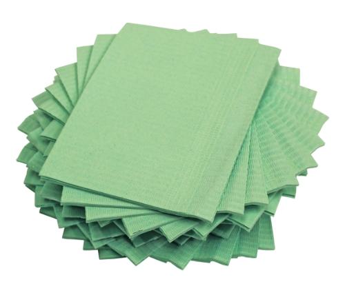 Adenna® Patient Bibs, Lap Cloths, Green Green Bib Stack