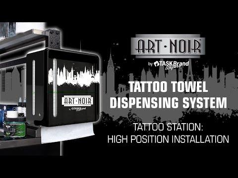 Art Noir Tattoo Towel Dispensing System | Tattoo Station: High Position Installation