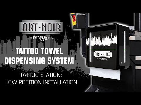 Art Noir Tattoo Towel Dispenser | Tattoo Station: Low Position Installation