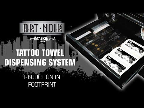 Art Noir Tattoo Towel Dispensing System | Reduction in Footprint