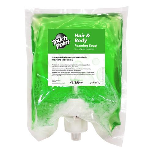 Touch Point® Hair & Body Foaming Soap, 34 fl oz, 4/cs 441350TP