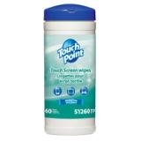 Boîte de lingettes Touch Point® pour écran tactile, 6,7 x 6,7 po, 60 lingettes/boîte, 12 boîtes/emb. 51260TP