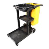 Janitor's Cart w/ 25-Gallon Yellow Vinyl Bag 6850