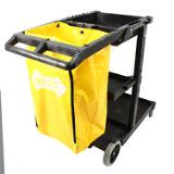 Janitor's Cart w/ 25-Gallon Yellow Vinyl Bag 6850 C7R0