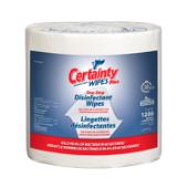 Certainty® Plus Disinfectant Wipes Large Roll, 8” x 6”, 1200 Wipes/Roll, 2 Rolls/Case 91200