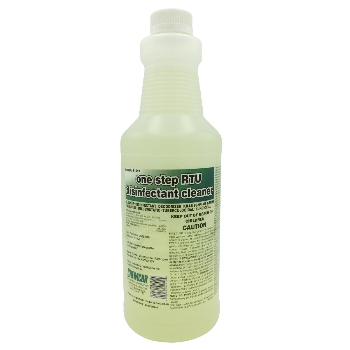 One Step RTU Disinfectant Cleaner - 12x1 qt 91512