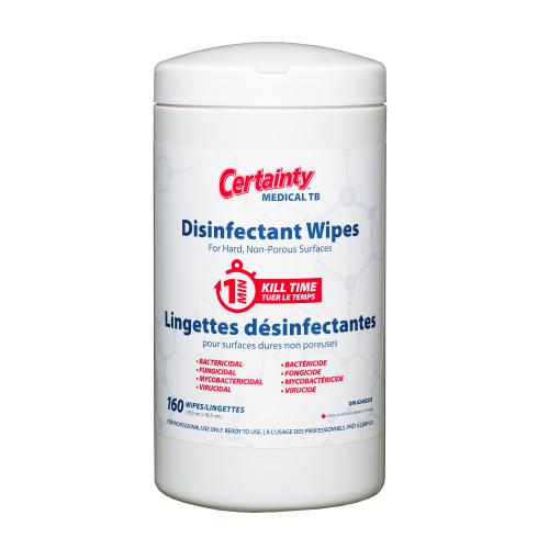 Certainty® Medical TB Disinf Wipes Canister 160/can 6/cs 96160