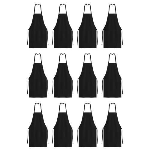 Mariposa Bib Apron 33x30 Black APRN B SPUN