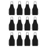 Mariposa Bib Apron 33x30 Black APRN B SPUN