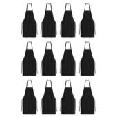Black Spun Poly Bib Aprons APRN-B-SPUN