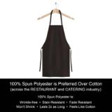 Mariposa Bib Apron 33x30 Black APRN B SPUN 6