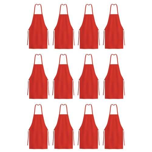 Mariposa Bib Apron 33x30 Red APRN R SPUN