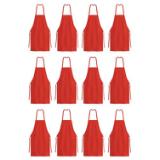 Mariposa Bib Apron 33x30 Red APRN R SPUN