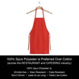 Mariposa Bib Apron 33x30 Red APRN R SPUN 6