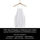 Mariposa Bib Apron 33x30 White APRN W SPUN 4