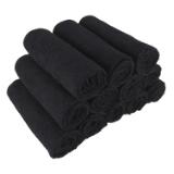 16x28 3LB Bleach Safe Black Salon Towels BB 1628 3BLK