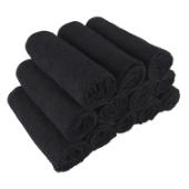 16x28 3LB Bleach Safe Black Salon Towels BB-1628-3BLK