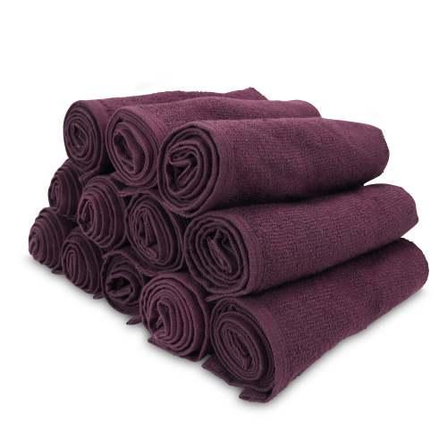 16x28 3LB Bleach Safe Eggplant Salon Towels BB 1628 3EGP