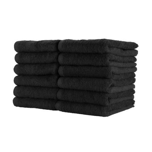 Cotton Jr. Salon Towel 16x27 Black BBJ 1627 2.5BLK