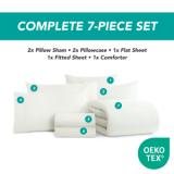 7PC BED IN A BAG KING WHITE 86 BIAB KG WH 5