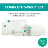 5PC BED IN A BAG TWIN WHITE 66 BIAB TW WH 2