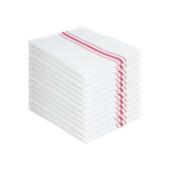 BISTRO NAPKIN RED STRIPE 100% BISTRO-R