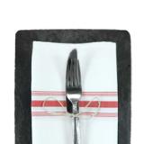 BISTRO NAPKIN RED STRIPE 100% BISTRO R 6