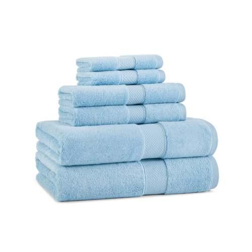 6 PC BATH SET - EGYPTAIN COTTO BSET EGYPSAN 6PK BLU