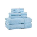 6 PC BATH SET - EGYPTAIN COTTO BSET EGYPSAN 6PK BLU