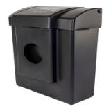 Scensibles® Combination Receptacle Dispenser, Black Plastic, 11.5