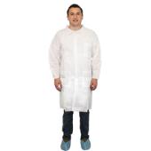 LAB COAT POLYPROPYLENE WHITE DLWH-XL