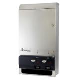 Hospeco® Evogen® Menstrual Care Dual 25¢ Product Dispenser, Stainless Steel, 1/ea EV1SS 25