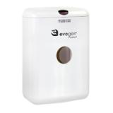 Hospeco® Evogen® No-Touch Combination Waste Receptacle, White, ABS Plastic, 1/ea - 6 ea/cs EVNT CWR 5