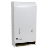 Hospeco® Evogen® No-Touch Dual Menstrual Care Product Dispenser, White, ABS Plastic, 1/ea EVNT3 W 4