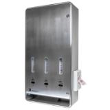 Hospeco® Evogen® Tri-Vend High Capacity No-Touch Menstrual Care Product Dispenser, Stainless Steel, 1/ea EVNT6 SS