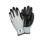 Safety Zone® Foam Coated Knit Gloves, Gray/Black, Small G-NIDEX-SM
