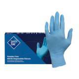 Safety Zone® Nitrile Powder-Free Gloves, Textured Fingers, 10x100, Blue, 3 mil - Medium GL N103FM