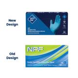 Safety Zone® Nitrile Powder-Free Exam Gloves, Textured Fingers, 10x100, Blue, 5 mil - Medium GL N106FM 2