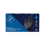 Safety Zone® Nitrile Powder-Free Exam Gloves, 10x100, Black, 5 mil - Small GL N145FS 3