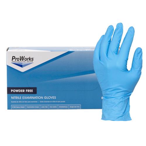 Safety Zone® Nitrile Powder-Free Exam Gloves, 10x100, Blue, 7 mil - Small GL NB107FS
