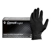 Safety Zone® Catch® Light Nitrile Gloves, Powder-Free, Textured, 10x100, Black, 6 mil - Large GL-NT106BKFL