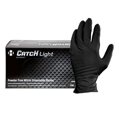 Safety Zone® Catch® Light Nitrile Powder-Free Gloves, Textured, 10x100, Black, 6 mil - XXL GL NT106BKFXX