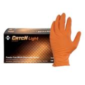 Safety Zone® Catch® Light Nitrile Gloves, Powder-Free, Textured, 10x100, Orange, 6 mil - XL GL-NT106ORFX