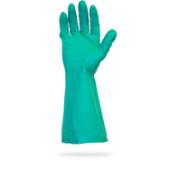 Safety Zone® Nitrile Flock Lined 15 Mil Gloves, Green, X-Large GNGF-XL-15