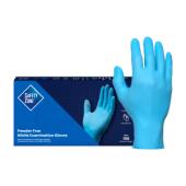 Safety Zone® Nitrile Exam Gloves, Powder-Free, 10x100, Blue, 3 mil - XL GNPR-XL-1A
