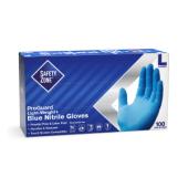 Safety Zone® Nitrile Exam Gloves, Powder-Free, 10x100, Blue, 3.5 mil - XL GNPR-XL-1E
