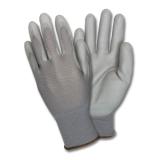 GRAY/GRAY FOAM COATED KNIT GLV GNPU SM 4 GY GY