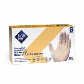 Safety Zone® Mid-Weight Latex Exam Gloves, Powder-Free, Textured, 10x100, Natural, 5.5 mil - Small GREP-SM-1