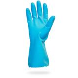 GLOVE LATEX BLUE FLOCK LINED 18 GRFL XL 1S