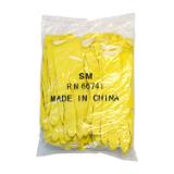 GLOVE LATEX YELLOW FLOCK LINED GRFY SM 1B